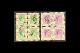 1938-52  $5 Green & Violet (SG 160) & $10 Violet & Blue (SG 162b) Cds Used Blocks Of 4 (8 Stamps) For More Images, Pleas - Otros & Sin Clasificación