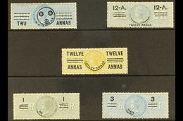 REVENUES - SPECIAL ADHESIVE  1903 Provisional Surcharges With 2a On 40r Blue, 12a On 8r Grey, 12a On 20a Brown, 1r On 50 - Andere & Zonder Classificatie
