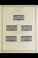 REVENUES - SPECIAL ADHESIVES  1903 PROVISIONAL SURCHARGES - FINE USED SPECIALIZED STUDY COLLECTION With Various Varietie - Otros & Sin Clasificación