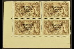 1922  2s 6d Chocolate Brown, Corner Marginal Block Of 4, Top Right Stamp Showing The Variety "No Accent", SG 64/64b, Ver - Autres & Non Classés
