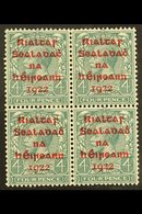 1922  4d Grey-green With Carmine Overprint, SG 6c, A Very Fine Mint Block Of Four. For More Images, Please Visit Http:// - Otros & Sin Clasificación