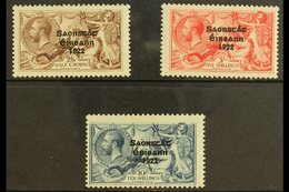 1925-28  Seahorses Complete Set With Three Line Overprint (narrow Date), SG 83/85, Very Fine Mint, Lightly Hinged. (3 St - Autres & Non Classés