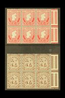 1940-68 MINT BOOKLET PANES  1d Carmine & 2½d Red Brown "INVERTED WATERMARK" Booklet Panes With Binding Margins (SG 112aw - Andere & Zonder Classificatie