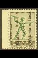 CEFOLONIA & ITHACA  20L Black And Green, Ithaca Issue, Sass 30, Fine Marginal Never Hinged Mint. Couple Of Tone Spots On - Autres & Non Classés