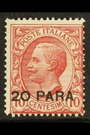 CONSTANTINOPLE  1908 20pa On 10c Rose, SG 34 (Sassone 2), Fresh Never Hinged Mint, Centered To Low Right. Signed Enzo Di - Sonstige & Ohne Zuordnung