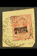 OFFICES IN CHINA - PEKING  1917 4c On 10c Rose, Sass 2, Very Fine Used On Piece With Full Cds Cancel. For More Images, P - Autres & Non Classés