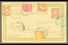 1900 POSTAL HISTORY  Picture Postcard To Vienna, Franked With 1883-92 2s Rose & 1899-1908 1s X3, 5s, Each Tied By "KOBE  - Otros & Sin Clasificación