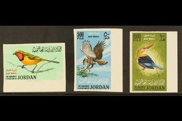 1964  Air Birds Complete IMPERF Set, Michel 490/92 B (SG 627/29 Var), Never Hinged Mint Marginal Examples, Very Fresh. ( - Jordan