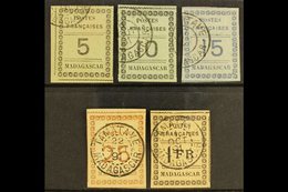 1891  Numeral Issue Complete Set To 1fr, Yv 8/12, Fine And Fresh Used With Margins All Round. (5 Stamps) For More Images - Otros & Sin Clasificación