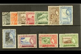 MALACCA  1957 Complete Definitive Set, SG 39/49, Fine Used. (11 Stamps) For More Images, Please Visit Http://www.sandafa - Autres & Non Classés