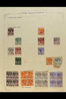 GENERAL ISSUES  Stamps Of Straits Settlements Overprinted Single Line Chop, Used Values To 50c, Between SG J146 - J157,  - Otros & Sin Clasificación