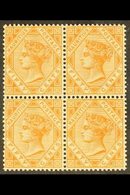 1883  50c Orange, Wmk CA, SG 111, Superb Mint Block Of 4 (2 Nhm). For More Images, Please Visit Http://www.sandafayre.co - Maurice (...-1967)