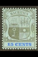 1900-05  15c Black And Blue On Blue, SG 150, Very Fine Mint. For More Images, Please Visit Http://www.sandafayre.com/ite - Maurice (...-1967)