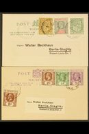 1926 / 1933 TWO COVERS.  1926 (28 Sept) 3c Postal Card Uprated With 2c & 5c Stamps; 1933 (30 Dec) 3c Postal Card Uprated - Maurice (...-1967)