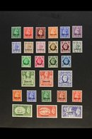 1949-1952 SUPERB MINT COLLECTION  On Leaves, All Different, Inc British Currency 1949 Set (ex 2s6d), 1951 Set, Spanish C - Other & Unclassified