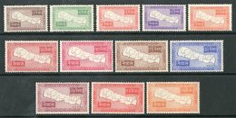 1954  Maps Definitives Complete Set, SG 85/96, Never Hinged Mint. (12 Stamps) For More Images, Please Visit Http://www.s - Népal