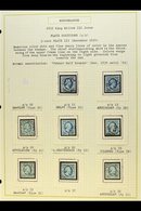 1852 5c BLUE - SPECIALIZED USED PLATING COLLECTION.  An Attractive Collection Written Up On Leaves With All Stamps With  - Autres & Non Classés