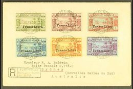 FRENCH 1941  France Libre Complete Set, SG F65/76, Across Two Neat Registered Covers To Sydney, Tied Port Villa 6 Oct. 1 - Other & Unclassified