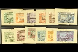 FRENCH 1941  France Libre Complete Set, SG F65/76, Each On A Neat Piece Tied By Crisp Upright Port Vila 9 Oct 1941 Cds.  - Otros & Sin Clasificación