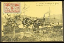 FRENCH  Superb PPC Of The Tramp Steamer "La Pervenche" At Port Sandwich, Franked 5fr Red On Blue, SG F21, Tied By Vila C - Otros & Sin Clasificación