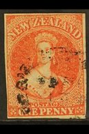1864  1d Carmine Vermilion, Wmk "N Z", SG 97, Fine Used With Margins All Round And Light Cancel. For More Images, Please - Sonstige & Ohne Zuordnung