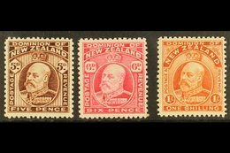 1909-16  Line Perf 14 5d, 6d And 1s, SG 397/399, Very Fine Mint. (3) For More Images, Please Visit Http://www.sandafayre - Other & Unclassified