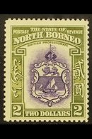 1939  $2 Violet And Olive-green Arms, SG 316, Fine Mint, Centered To Lower Right. For More Images, Please Visit Http://w - Bornéo Du Nord (...-1963)