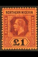 1912  £1 Purple And Black / Red, SG 52, Never Hinged Mint. For More Images, Please Visit Http://www.sandafayre.com/itemd - Nyasaland (1907-1953)