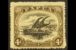 1910-11  4d Black And Sepia, Deformed "d" At Left, SG 79a, Mint With Gum Toning. For More Images, Please Visit Http://ww - Papua New Guinea