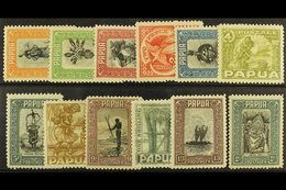 1932  Pictorial Set To 2s, SG 130/141, Mainly Fine Mint. (12) For More Images, Please Visit Http://www.sandafayre.com/it - Papua New Guinea