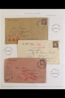 WWII COVERS  1944-5 Three Covers, Each Franked With Australia 3d KGVI Definitive, Each Has An "Australian Military Force - Papua New Guinea