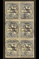 NWPI  1918-22 2½d Indigo Roo Overprint, SG 107, Very Fine Cds Used BLOCK Of 6 Cancelled By "Kawieng" Cds's, Fresh & Scar - Papouasie-Nouvelle-Guinée