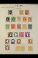 CAPE VERDE  1877-1950 MINT & USED COLLECTION On Printed Pages, Incl. 1877-85 Crowns Basic Set Less 10r Yellow, 40r Blue  - Autres & Non Classés