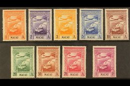 MACAU  1938 Air Complete Set (SG 382/90, Afinsa 7/15), Very Fine Mint, Fresh. (9 Stamps) For More Images, Please Visit H - Other & Unclassified