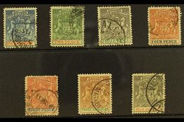 1892-94  Arms Set, SG 18/26, Fine Used, All But 2d Are Cds. (7) For More Images, Please Visit Http://www.sandafayre.com/ - Autres & Non Classés