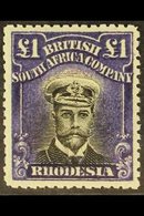1913-19  £1 Black & (very) Deep Violet, Die III, Perf.14, SG 279b, Very Fine Mint. For More Images, Please Visit Http:// - Other & Unclassified