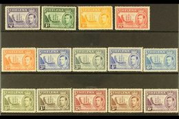1938-44  "Badge" Definitive Set, SG 131/40, Never Hinged Mint (14 Stamps) For More Images, Please Visit Http://www.sanda - St. Helena