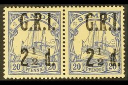 1914  German Colonial 2½d On 20pf Ultramarine PAIR, SG 104, Fine Mint (2 Stamps) For More Images, Please Visit Http://ww - Samoa (Staat)