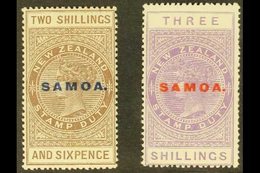 1925-28  2s6d Deep Grey Brown & 3s Mauve "Postal Fiscal" Overprinted "SAMOA", SG 166/66a, Fine Mint (2 Stamps) For More  - Samoa (Staat)