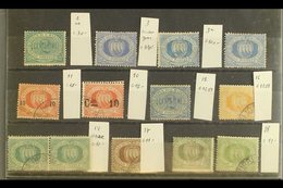 1877 - 1899 EARLY ASSORTMENT  Of Fine Mint & Used Stamps On Several Stock Cards / Part Album Pages Includes The 1877 10c - Andere & Zonder Classificatie