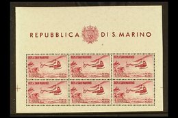 1961  1000L Carmine, Helicopter Miniature Sheet, Mi. 696 Klb, Sassone 22, Superb Never Hinged Mint. For More Images, Ple - Andere & Zonder Classificatie