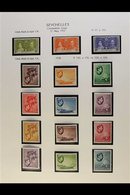 1937-52 KGVI FINE MINT COLLECTION  Complete Basic Run Of KGVI Issues Plus Additional Shades Or Papers Of 1938/49 Defins, - Seychellen (...-1976)