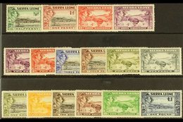 1938-44  Pictorial Definitive Set, SG 188/200, Very Fine Mint (16 Stamps) For More Images, Please Visit Http://www.sanda - Sierra Leone (...-1960)