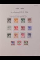 1948-52  KGVI ISSUES COMPLETE VERY FINE MINT on Printed Album Pages, Includes 1948-52 Perf 14 & Perf 17½x 18 complete De - Singapur (...-1959)