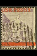 CAPE  1874-6 1d On 6d Deep Lilac, Wmk Crown CC, SG 32, Good To Fine Used, Wing Margin Cut Straight At Right. For More Im - Sin Clasificación