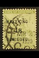 CAPE OF GOOD HOPE  MAFEKING SIEGE 1900 1s On 4d Green With COMMA After "MAFEKING" Missing, SG 5 Variety (surcharge Setti - Ohne Zuordnung