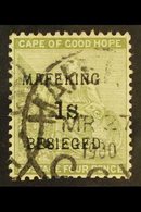 CAPE OF GOOD HOPE  MAFEKING SIEGE 1900 1s On 4d Green With COMMA After "MAFEKING" Missing, SG 5 Variety (surcharge Setti - Non Classés