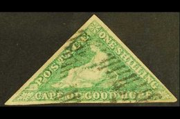 CAPE OF GOOD HOPE  1863-64 1s Bright Emerald- Green Triangular, SG 21, Very Fine Used With Full Margins, Crisp Cancellat - Sin Clasificación