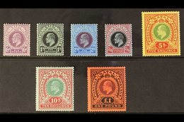 NATAL  1908 - 09 Complete Set Inscribed "Postage Postage", SG 165/71, Very Fine Mint. (7 Stamps) For More Images, Please - Unclassified