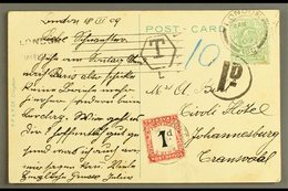 TRANSVAAL  1909 (19 Mar) GB Picture Postcard Of London Bridge To Johannesburg, Bearing KEVII ½d Tied By London Cds, 1d T - Unclassified